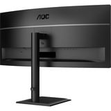 AOC CU34E4CV 34" Curved UltraWide monitor Zwart, 2x HDMI, DisplayPort, USB-A/B/C, RJ-45