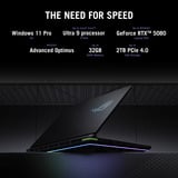 ASUS ROG Strix G16 G615LP-S5016W 16"  Copilot+ gaming laptop Zwart/grijs | Core Ultra 9 275HX | RTX 5070 | 32 GB | 1TB SSD