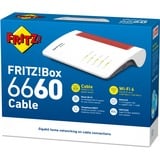 AVM FRITZ!Box 6660 Cable International router Wit/rood, Mesh Wi-Fi