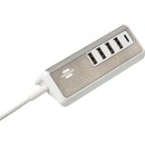 Brennenstuhl estilo meervoudige USB-lader Wit/roestvrij staal