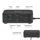 Club 3D 12-1 USB-C® Quad DisplayLink Dockingstation Zwart