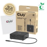 Club 3D 12-1 USB-C® Quad DisplayLink Dockingstation Zwart