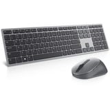 Dell Premier Multi-Device draadloos toetsenbord en draadloze muis - KM7321W, desktopset Grijs, US lay-out, Bluetooth 5.0, DPI:1000 - 4000