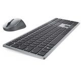 Dell Premier Multi-Device draadloos toetsenbord en draadloze muis - KM7321W desktopset Grijs, US lay-out (QWERTY), 100%, Bluetooth 5.0, DPI:1000 - 4000