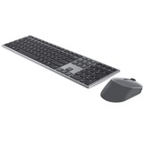 Dell Premier Multi-Device draadloos toetsenbord en draadloze muis - KM7321W desktopset Grijs, US lay-out (QWERTY), 100%, Bluetooth 5.0, DPI:1000 - 4000