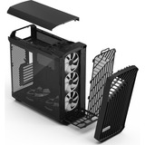 Fractal Design Torrent Black RGB TG Light Tint midi tower behuizing Zwart | 2x USB-A | 1x USB-C | RGB | Tempered Glass