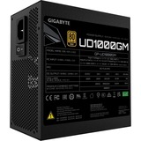 GIGABYTE GP-UD1000GM 1000W voeding  Zwart, 6x PCIe, Full Kabelmanagement