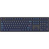 HelloGanss HS108T GC17, toetsenbord Zwart/donkerblauw, US lay-out, Gateron G Pro Silver, RGB leds, PBT Doubleshot keycaps, hot swap, 2,4 GHz / Bluetooth / USB-C