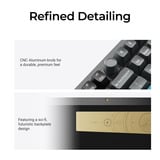 Keychron Q6 Ultra-P3 8K Wireless Custom Mechanical Keyboard Wit, US lay-out (QWERTY), Keychron Silk POM Brown, 100%, RGB, Hot swap, 8K, 2.4 GHz / Bluetooth 5.2 / USB-C