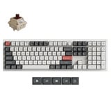 Keychron Q6 Ultra-P3 8K Wireless Custom Mechanical Keyboard, toetsenbord Wit, US lay-out, Keychron Silk POM Brown, RGB, Hot swap, 8K, 2.4 GHz / Bluetooth 5.2 / USB-C