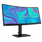 Lenovo ThinkVision T34w-20 Refurbished 34" Curved UltraWide monitor Zwart, 1x HDMI, 1x DisplayPort, USB-A, USB-C 