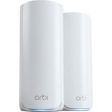 Netgear RBE772 Orbi 770 Serie Tri-Band WiFi 7 Mesh-systeem mesh access point Wit, 2 stuks (router + satelliet), Tot 360 m2