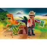 PLAYMOBIL Dinos - Onderzoeker en Dino Koffer Constructiespeelgoed 70108
