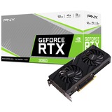 PNY GeForce RTX 3060 12GB VERTO Dual Fan LHR grafische kaart Zwart, 3x DisplayPort, 1x HDMI