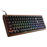 Sharkoon SKILLER SGK50 S2 Wood PBT RGB mechanisch gaming toetsenbord Houtkleur, US lay-out (QWERTY), Gateron G Pro 3.0 Yellow, 96%, RGB leds