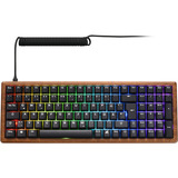 Sharkoon SKILLER SGK50 S2 Wood PBT RGB mechanisch gaming toetsenbord Houtkleur, US lay-out (QWERTY), Gateron G Pro 3.0 Yellow, 96%, RGB leds