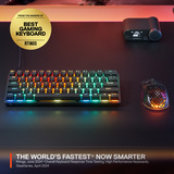 SteelSeries Apex Pro Mini Gen 3, gaming toetsenbord Zwart, US lay-out, SteelSeries OmniPoint 3.0, 60%, RGB leds, Double Shot PBT Keycaps