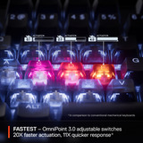 SteelSeries Apex Pro Mini Gen 3, gaming toetsenbord Zwart, US lay-out, SteelSeries OmniPoint 3.0, 60%, RGB leds, Double Shot PBT Keycaps