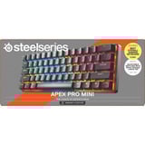 SteelSeries Apex Pro Mini Gen 3, gaming toetsenbord Zwart, US lay-out, SteelSeries OmniPoint 3.0, 60%, RGB leds, Double Shot PBT Keycaps
