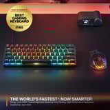 SteelSeries Apex Pro Mini Wireless, gaming toetsenbord Wit, US lay-out, SteelSeries OmniPoint 2.0, 60%, RGB leds, Double Shot PBT Keycaps
