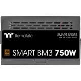 Thermaltake Smart BM3 Bronze 750W voeding  Zwart, 4x PCIe, 1x 12VHPWR, Kabel management