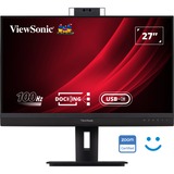 ViewSonic Video Conferencing Docking Monitor VG2757V-2K 27"  Zwart (mat)/grijs, 1x HDMI, 1x DisplayPort, USB-A, USB-C, audio