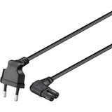 goobay Cable EuroPlug Angled Both Ends, 5 meter kabel Zwart, 90°