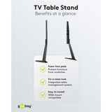 goobay TV Table Stand 32 - 70 inch (81 - 178 cm), max. 50 kg standaard Zwart