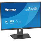 iiyama ProLite XB2495WSC-B1 24" monitor Zwart (mat), HDMI, USB-C, Audio, 100 Hz