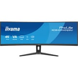 iiyama ProLite XCB4594DQSU-B1 44.5" Curved UltraWide monitor Zwart (mat), HDMI, DisplayPort, USB, Audio