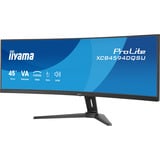 iiyama ProLite XCB4594DQSU-B1 44.5" Curved UltraWide monitor Zwart (mat), HDMI, DisplayPort, USB, Audio