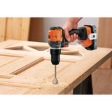 BLACK+DECKER 18V Brushless accuschroefklopboormachine klopboorschroevendraaier Zwart/oranje, Accu en oplader niet inbegrepen