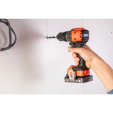 BLACK+DECKER 18V Brushless accuschroefklopboormachine klopboorschroevendraaier Zwart/oranje, Accu en oplader niet inbegrepen