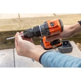 BLACK+DECKER 18V Brushless accuschroefklopboormachine klopboorschroevendraaier Zwart/oranje, Accu en oplader niet inbegrepen