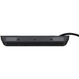 Brennenstuhl Estilo Hoekstekkerdoos 4-voudig stekkerdoos Zwart/roestvrij staal, 2x USB