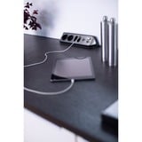 Brennenstuhl Estilo Hoekstekkerdoos 4-voudig stekkerdoos Zwart/roestvrij staal, 2x USB