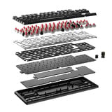 Corsair K70 CORE TKL RGB mechanisch gaming toetsenbord Zwart, US lay-out (QWERTY), Corsair MLX Red v2, 80% (TKL)	, RGB, ABS Double shot, Hot-swap