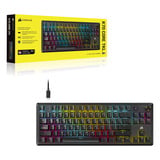Corsair K70 CORE TKL RGB mechanisch gaming toetsenbord Zwart, US lay-out (QWERTY), Corsair MLX Red v2, 80% (TKL)	, RGB, ABS Double shot, Hot-swap