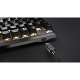Corsair K70 CORE TKL RGB mechanisch gaming toetsenbord Zwart, US lay-out (QWERTY), Corsair MLX Red v2, 80% (TKL)	, RGB, ABS Double shot, Hot-swap