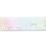 Ducky Zero 6108 Pure White RGB mechanisch gaming toetsenbord Wit, US lay-out (QWERTY), Cherry MX2A Speed Silver, 100%, RGB leds, Double-shot PBT, hot swap, 2.4GHz | Bluetooth | USB-C