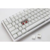 Ducky Zero 6108 Pure White RGB mechanisch gaming toetsenbord Wit, US lay-out (QWERTY), Cherry MX2A Speed Silver, 100%, RGB leds, Double-shot PBT, hot swap, 2.4GHz | Bluetooth | USB-C