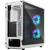 Fractal Design Focus 2 RGB White TG Clear Tint midi tower behuizing Wit | 2x USB-A | RGB | Window