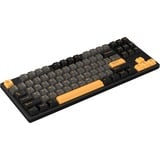 HelloGanss HS87T GG01, toetsenbord Wit, US lay-out, Gateron Yellow, TKL, RGB leds, PBT Doubleshot keycaps, hot swap, 2,4 GHz / Bluetooth / USB-C