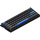 Iqunix EZ63 Magnetic Switch Gaming HE Keyboard, gaming toetsenbord Zwart/blauw, US lay-out, US-International, Gateron Magnetic Jade Gaming, 60%, RGB, Double Shot PBT Keycaps