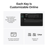 Keychron K10 Max-H14 RGB mechanisch toetsenbord Zwart, US lay-out (QWERTY), 100%, RGB leds, OSA Double-shot PBT, hot swap, USB-C | 2.4 GHz | Bluetooth 5.1