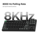 Keychron K8 Ultra 8K Wireless Custom Mechanical Keyboard Zwart, US lay-out (QWERTY), Keychron Apex Banana, 80% (TKL), RGB leds, OSA Double-shot PBT, USB-C | 2.4 GHz | Bluetooth 5.2