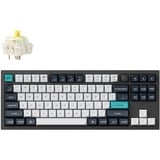 Keychron Q3 Max-M4, toetsenbord Zwart, US lay-out, Gateron Jupiter Banana, RGB leds, 80% TKL, KSA double-shot PBT, hot swap, Knob, 2.4GHz | Bluetooth 5.1 | USB-C