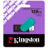 Kingston DataTraveler Exodia S 128 GB usb-stick Zwart/lichtblauw, DTXS/128GB