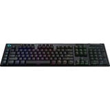 Logitech G915 LIGHTSPEED Wireless RGB Mechanisch toetsenbord, gaming toetsenbord Zwart, US-International, GL Clicky