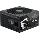 MSI MAG A1000PLS PCIE5 modulaire 1000 watt voeding  Zwart, 1x 12V-2x6, 4x PCIe, 1x 12V-2x6, 4x PCIe